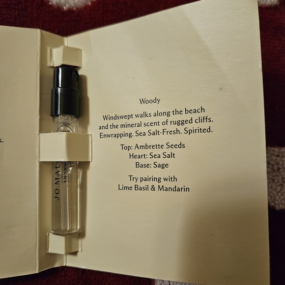 ⚪️🔴5/10$ Jo Malone Wood Sage & Sea Salt Sample Card - Picture 3 of 4